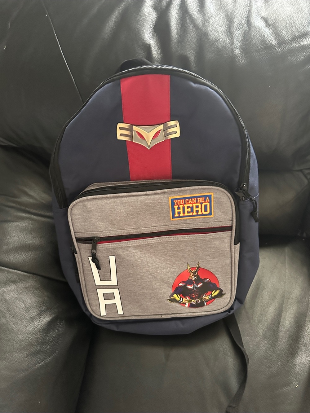 Bioworld My Hero Academia backpack All Might's signature colors and emblem